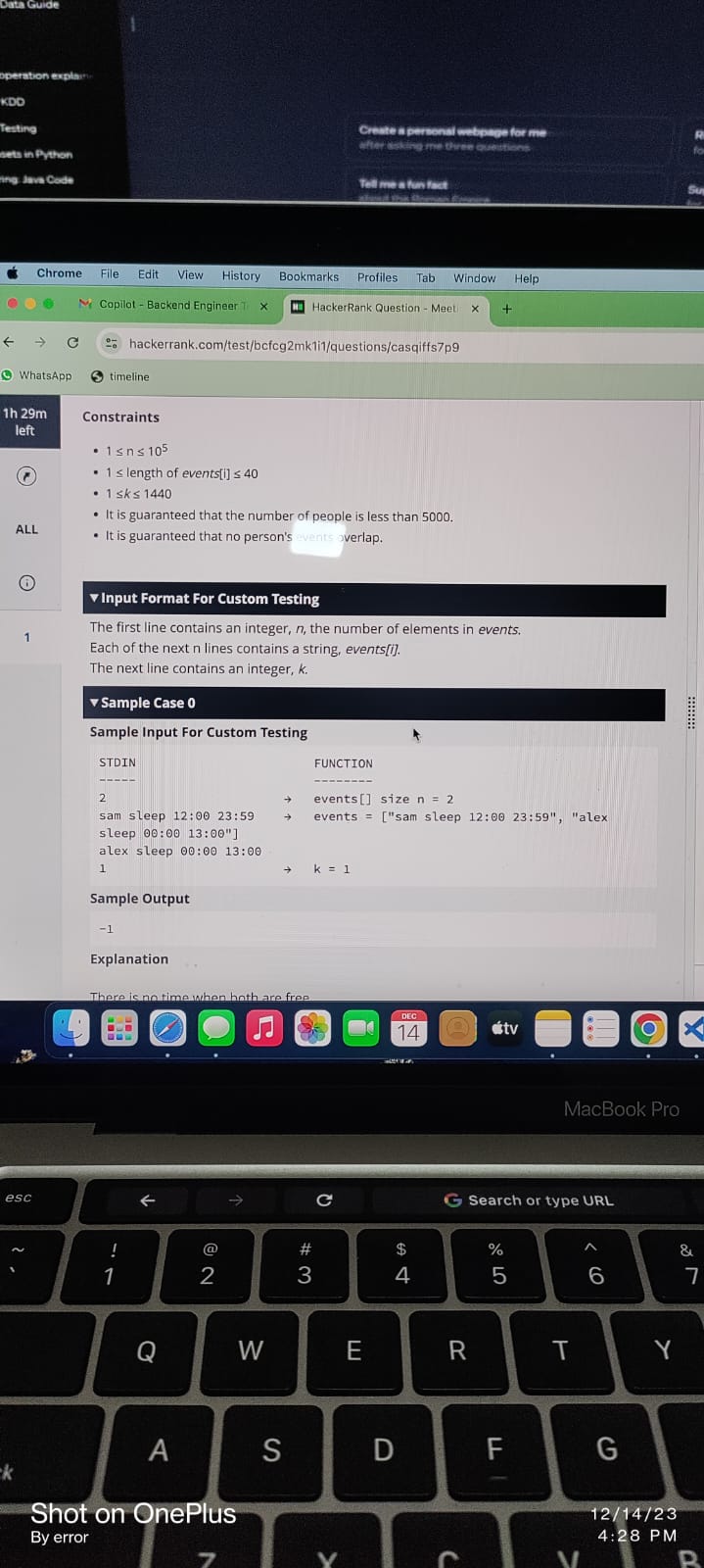 Backend engineer hackerrank online test desi qna